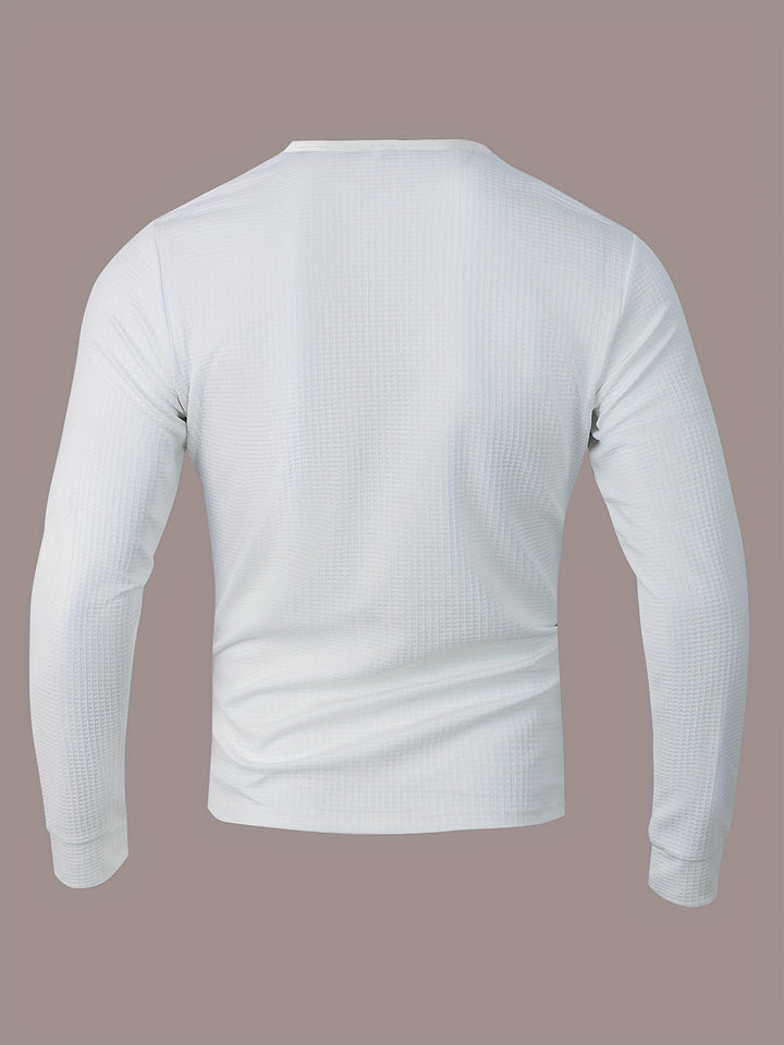 Sawyer | Textured Contrast Henley Shirt