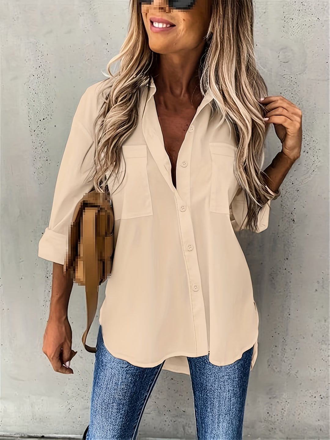 Fia | Button-Up Long Sleeve Shirt