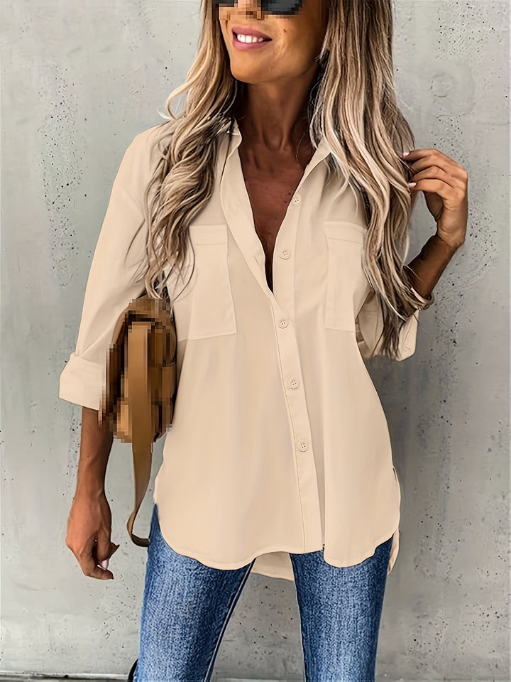 Fia | Button-Up Long Sleeve Shirt