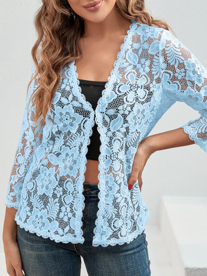 Marlena | Floral Lace Open-Front Cardigan