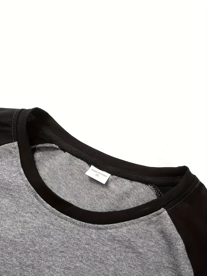 Roman | Two-Tone Raglan Long-Sleeve Top