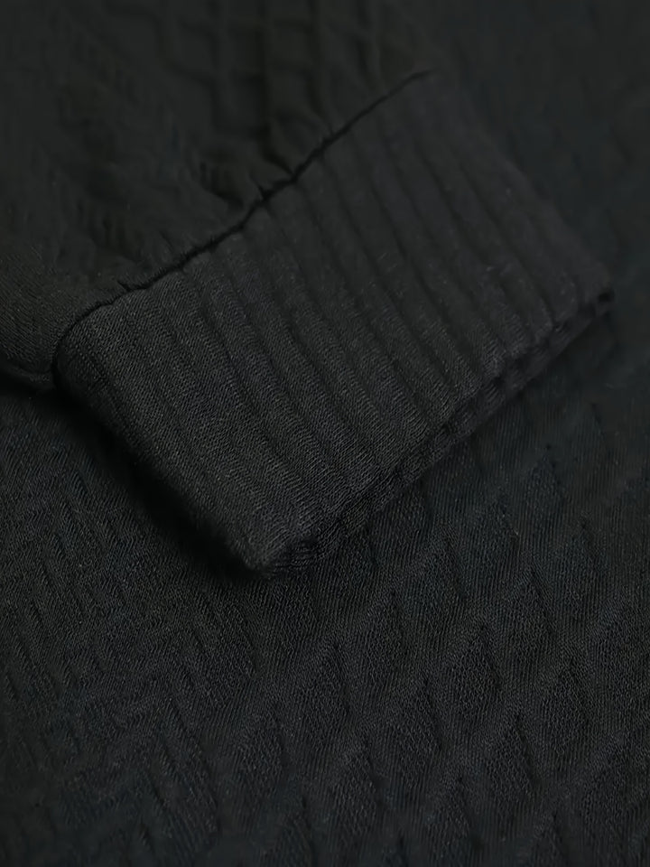 Gabriel | Textured Stand-Collar Jumper