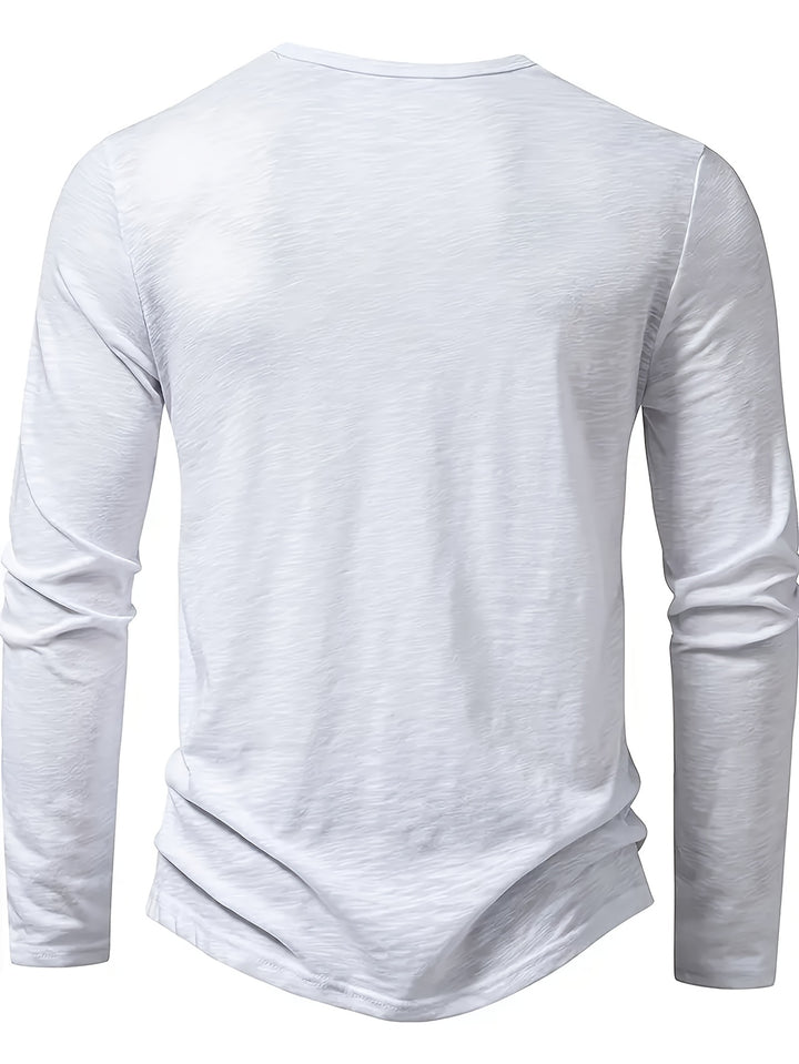 Rhys | Button-Placket Long-Sleeve Henley