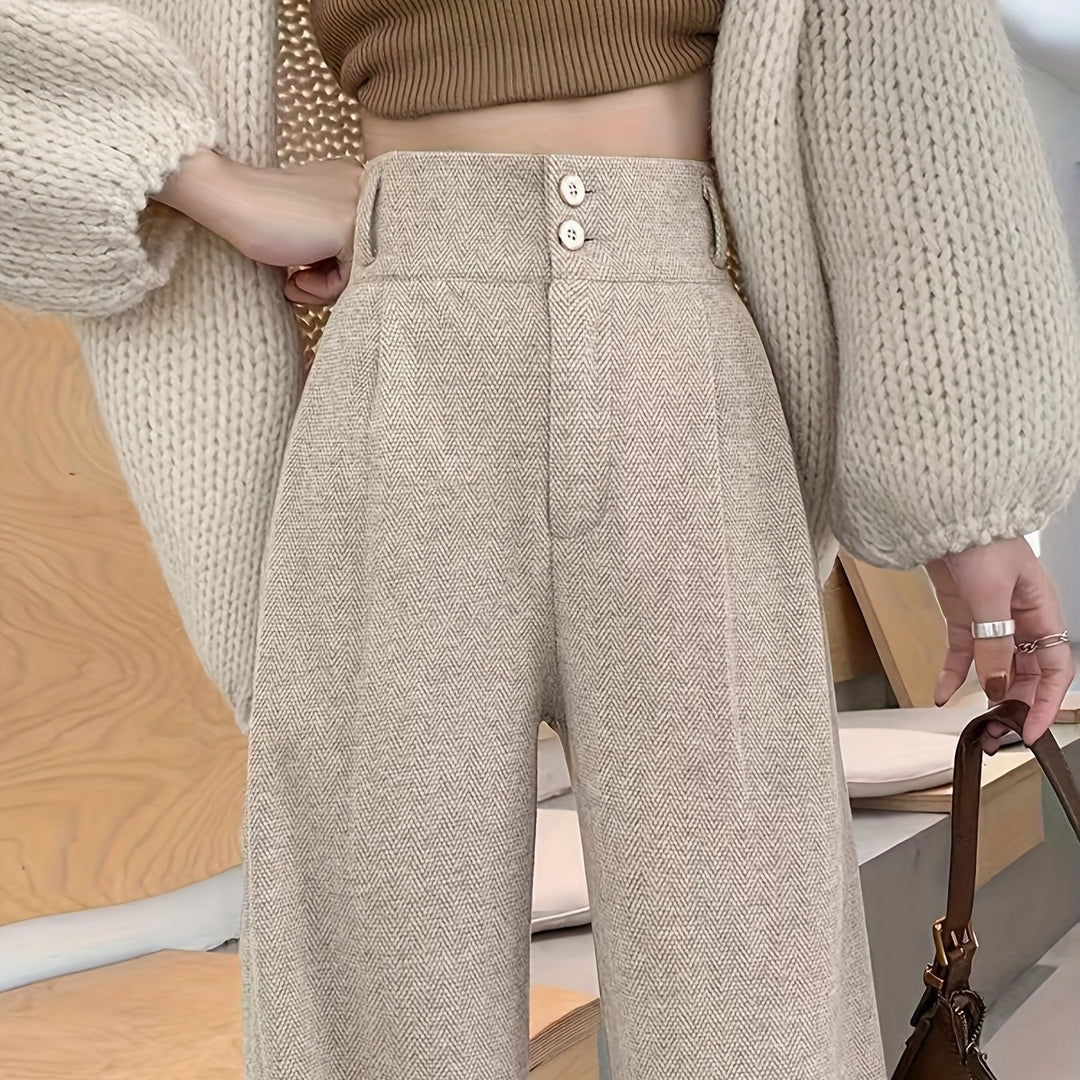 Estella | High-Waisted Wide-Leg Trousers
