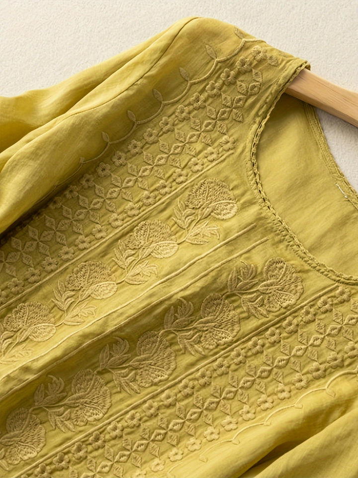 Rosetta | Embroidered Relaxed Blouse