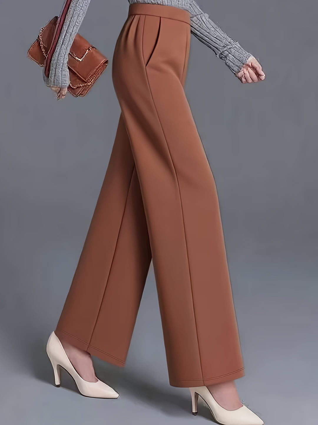 Marlene | High-Waisted Straight-Leg Trousers