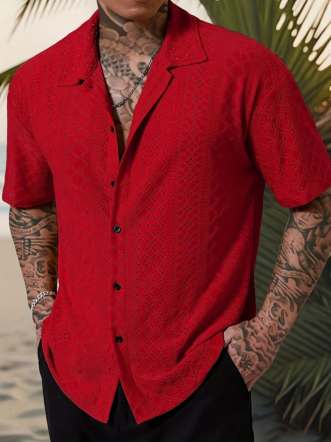 Rhett | Textured Short-Sleeve Casual Shirt