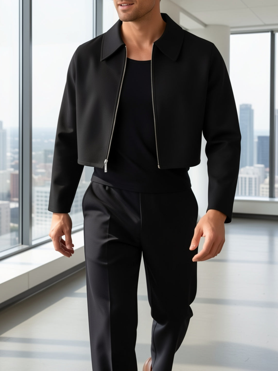 Tobias | Cropped Zip-Up Jacket