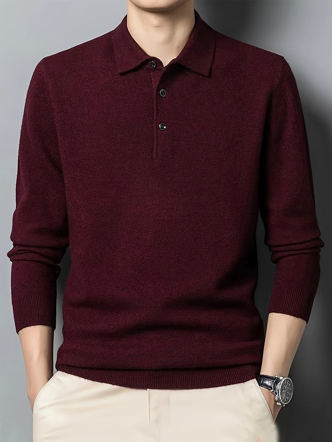 Frederick | Refined Collared Polo Jumper