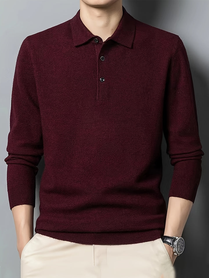 Frederick | Refined Collared Polo Jumper
