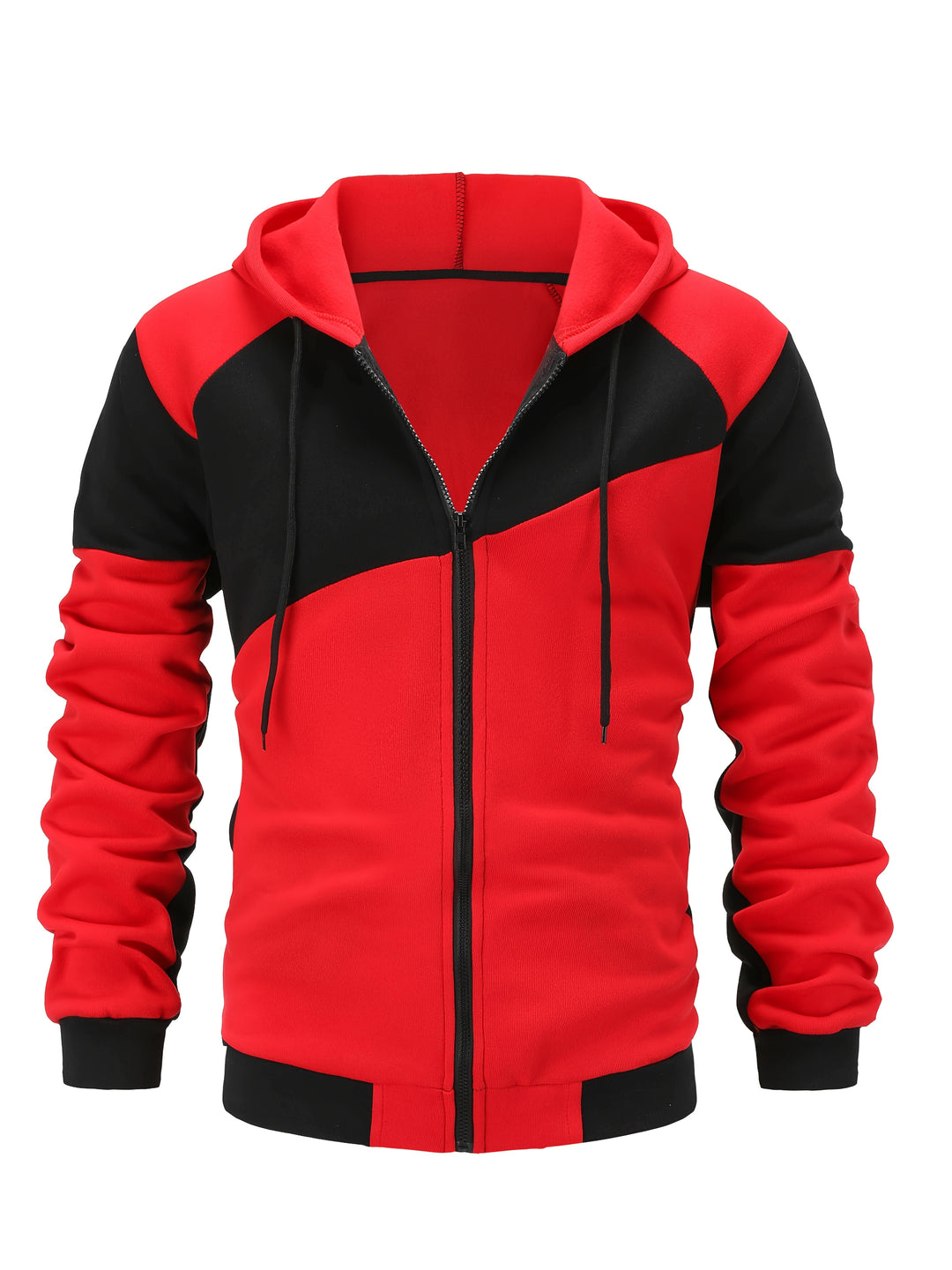 Xavier | Colour Block Zip-Up Hooded Jacket