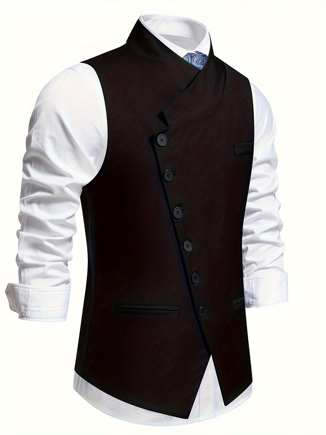 Wallace | Slant-Button Tailored Waistcoat