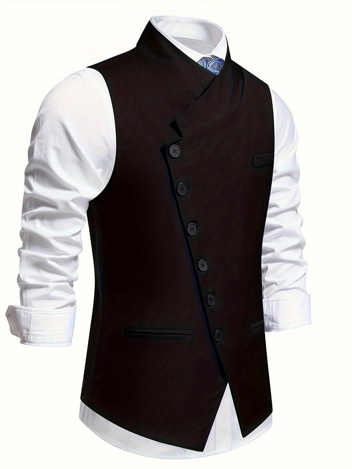 Wallace | Slant-Button Tailored Waistcoat