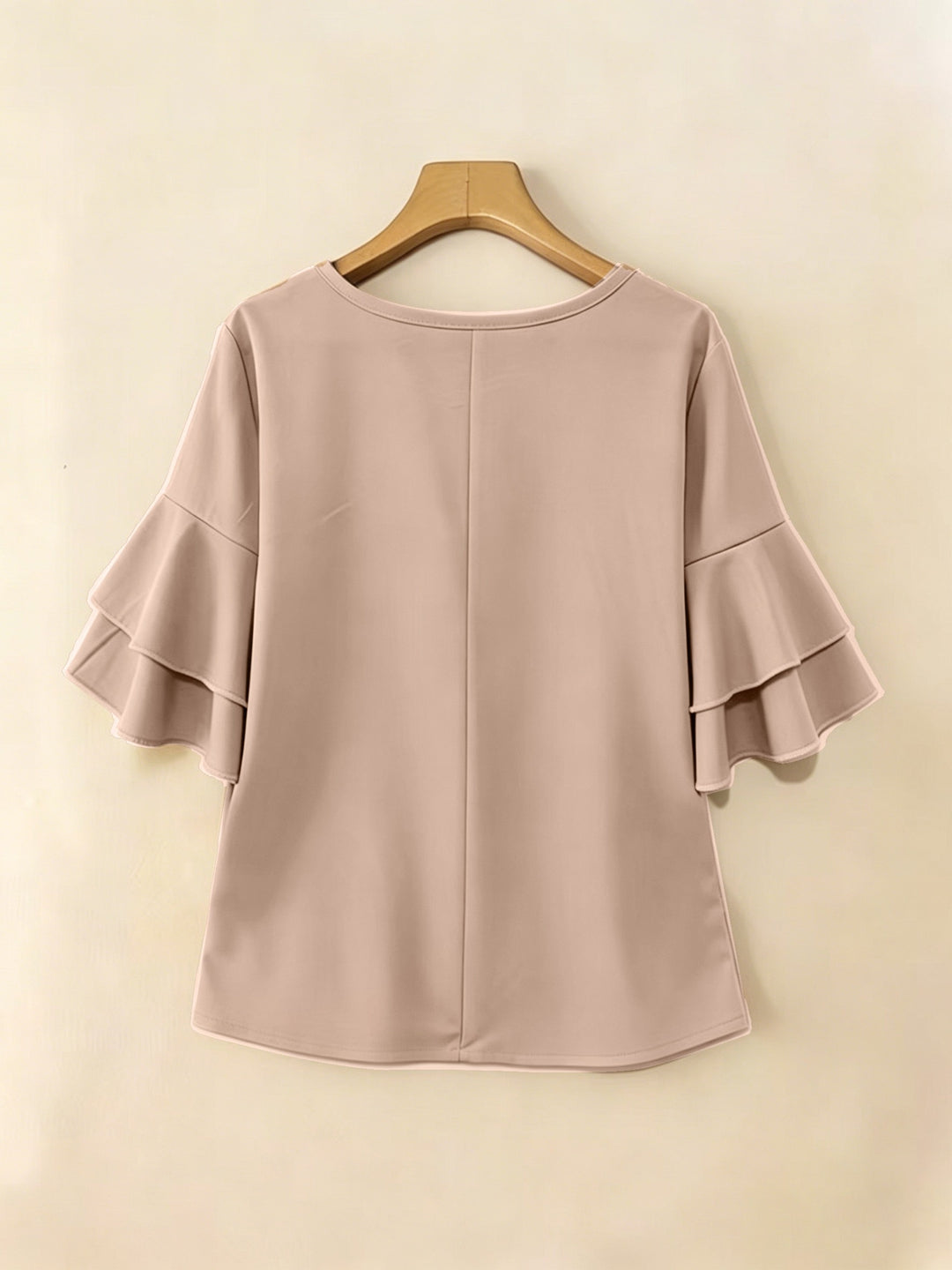 Isadora | Softly Draped Ruffle-Sleeve Blouse