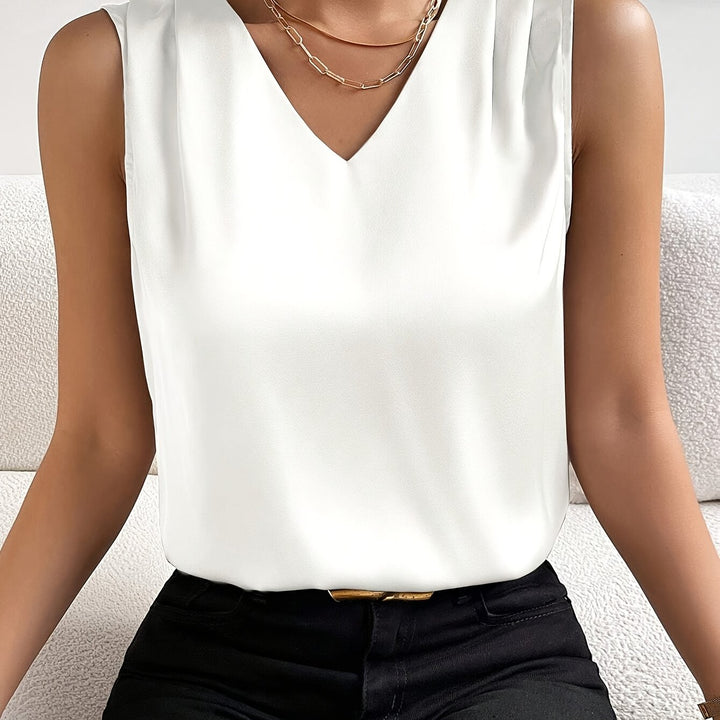 Adele | Sleeveless V-Neck Top