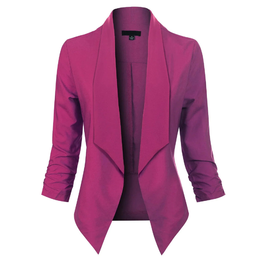 Beverly | Draped Open-Front Blazer