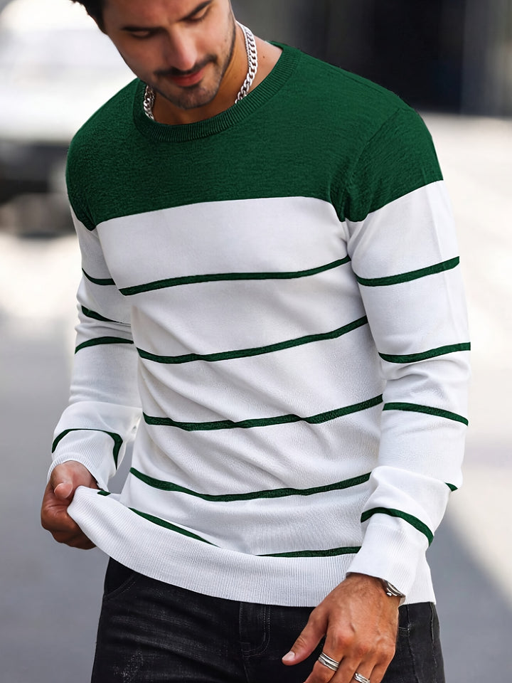 Rory | Colour-Block Striped Pullover