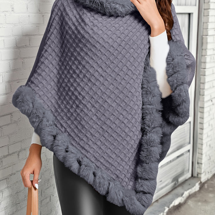 Rosabel | Cosy Fur-Trim Poncho