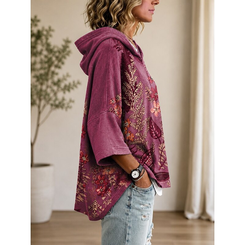 Diane | Botanical Hooded Top