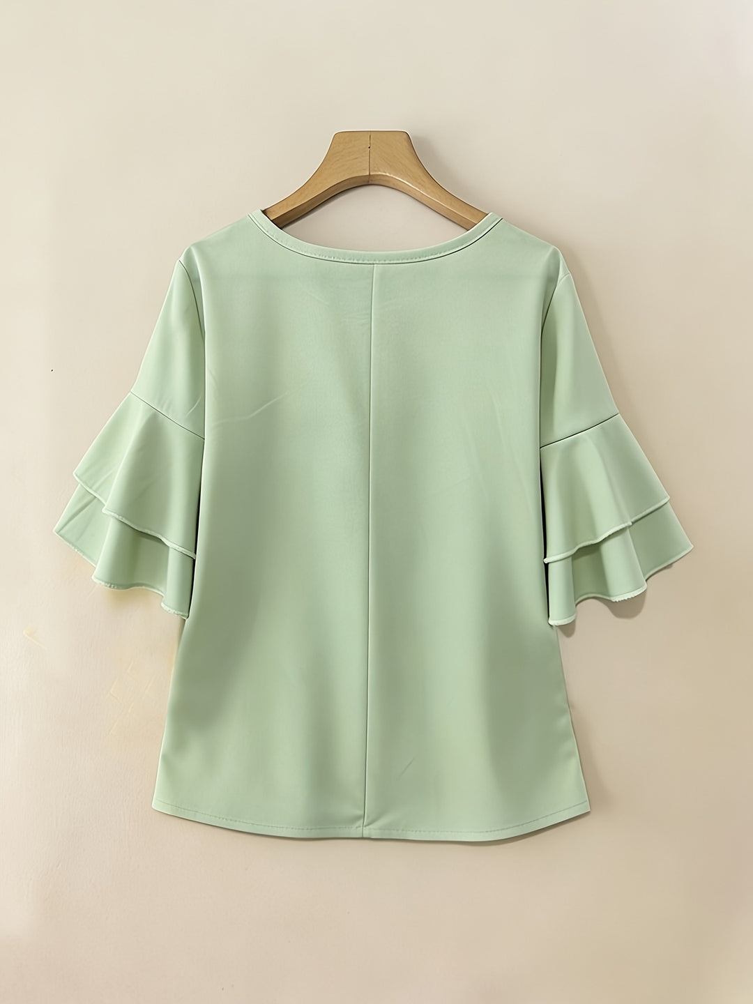 Isadora | Softly Draped Ruffle-Sleeve Blouse