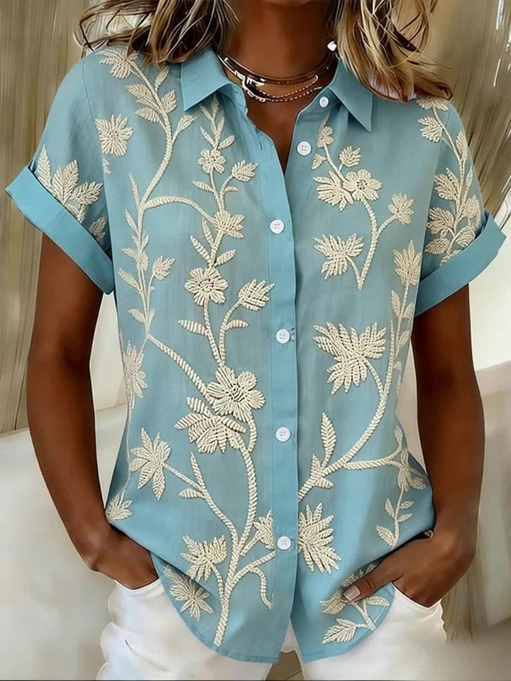 Marjorie | Floral Button-Up Shirt