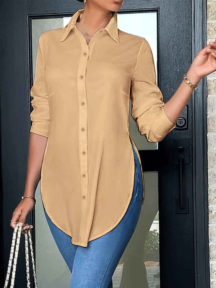 Delia | Tailored Longline Blouse