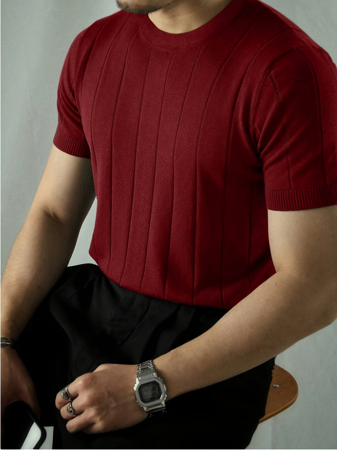 Julian | Ribbed Short-Sleeve Top
