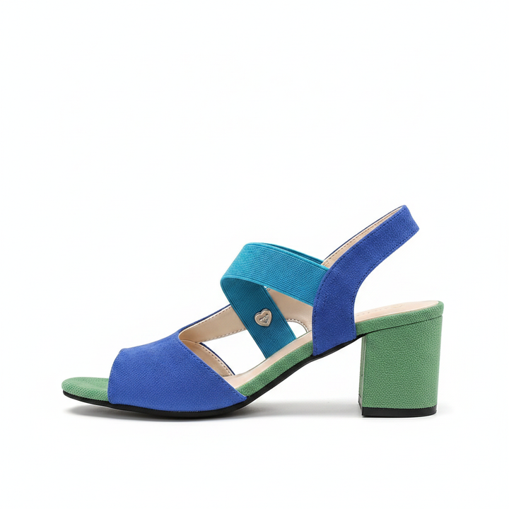 Elara | Cross Strap Block Heel Pumps