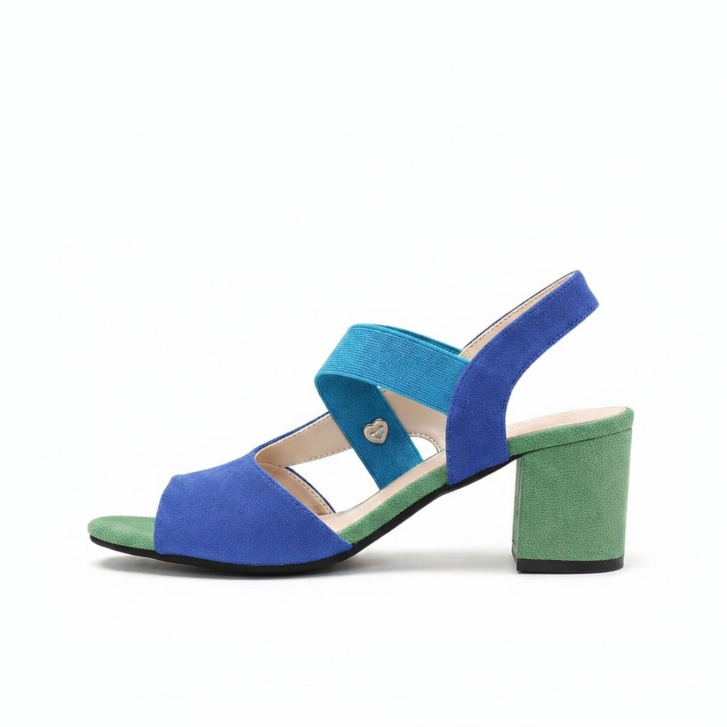 Elara | Cross Strap Block Heel Pumps