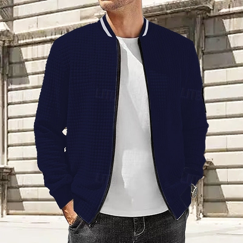 Lachlan | Textured Stand-Collar Jacket