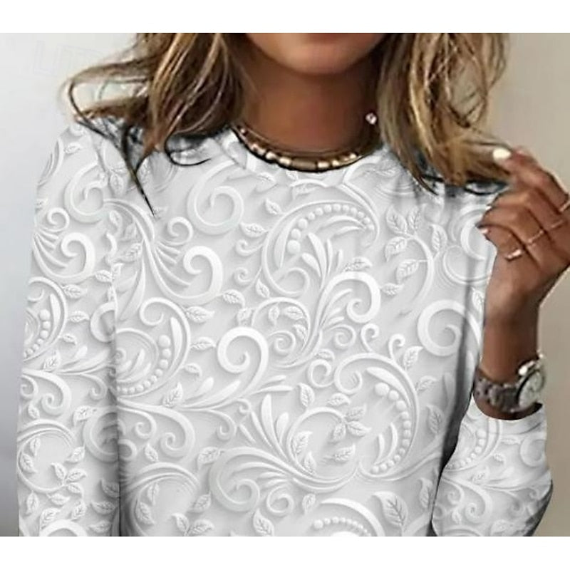 Bianca | Floral Print Long-Sleeve Tunic