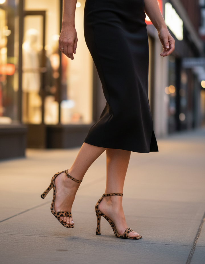 Evalisse  Open Toe Block Heel Pumps