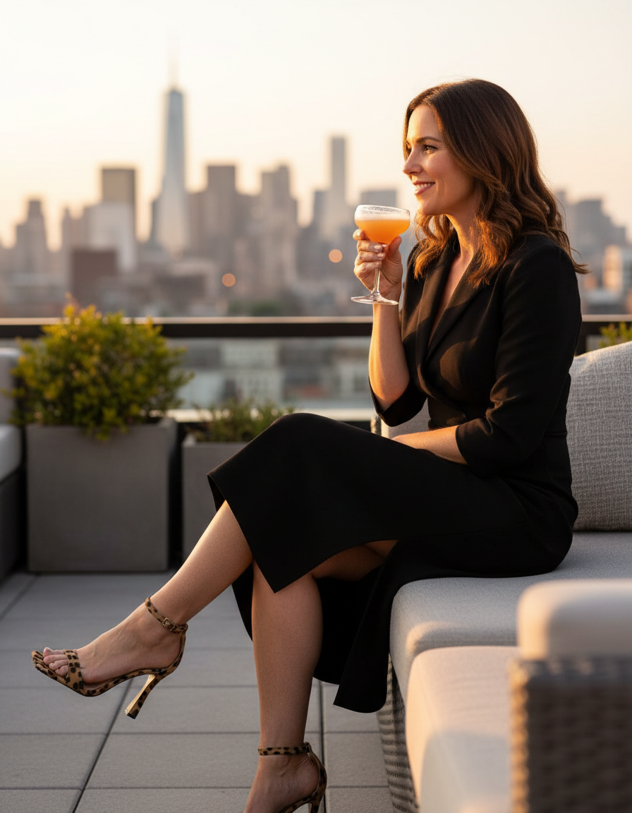 Evalisse  Open Toe Block Heel Pumps