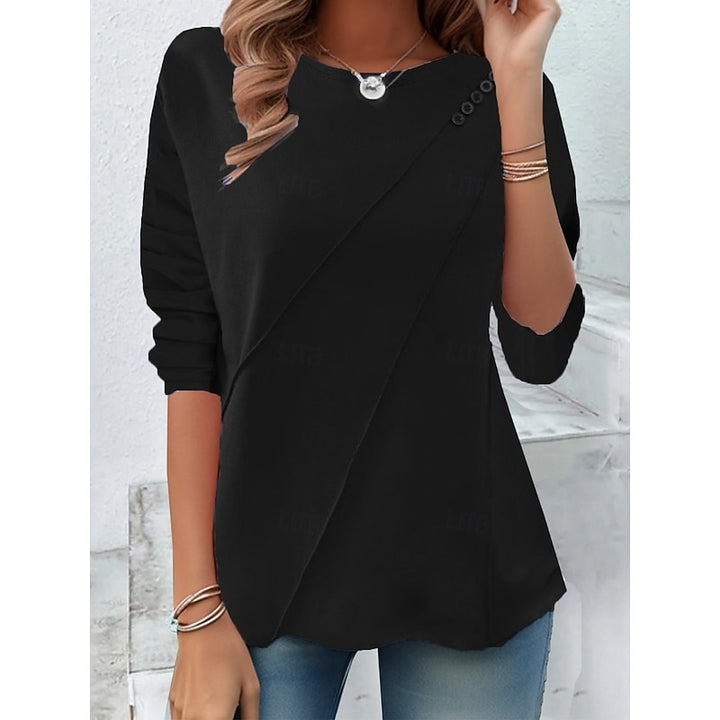 Elise | Draped Button-Detail Top