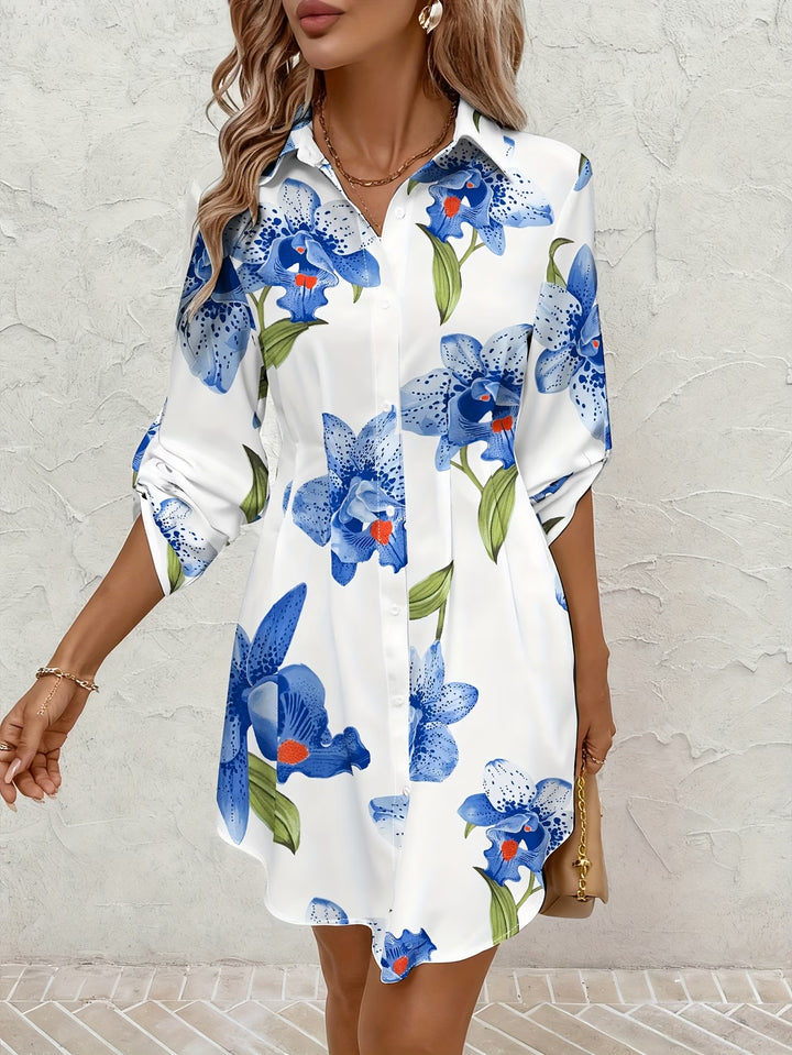 Adira | Stylish Floral Button Dress