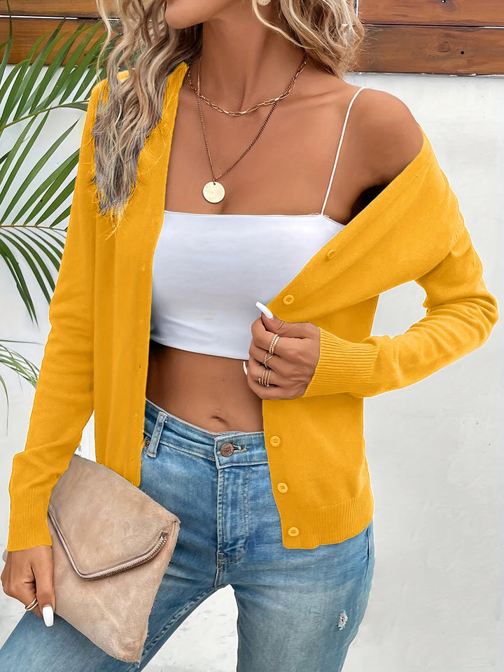 Annabel | Button-Front V-Neck Cardigan