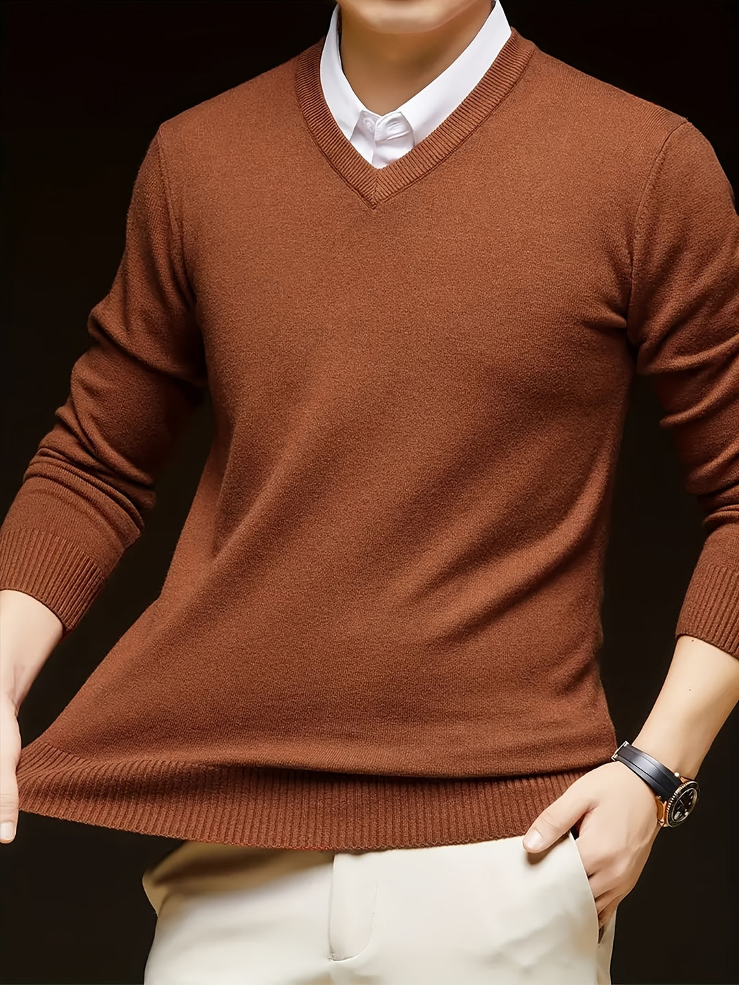 Nigel | Refined V-Neck Jumper