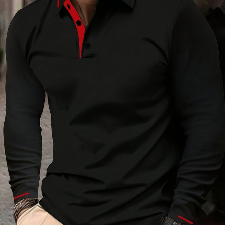 Reginald | Refined Long-Sleeve Polo Shirt