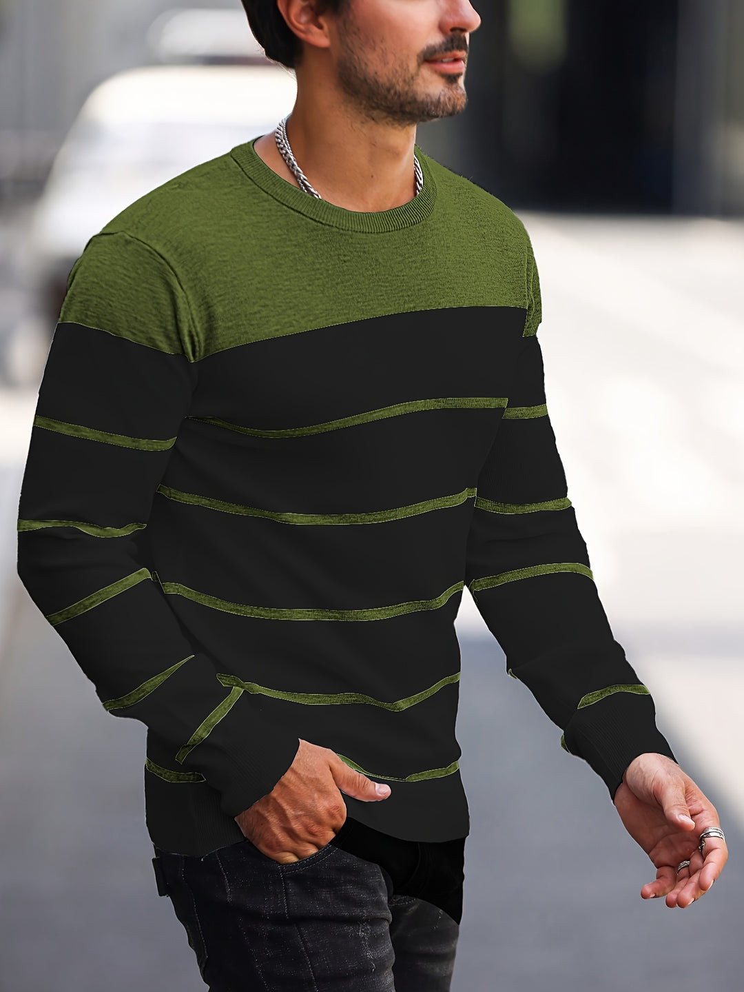 Rory | Colour-Block Striped Pullover