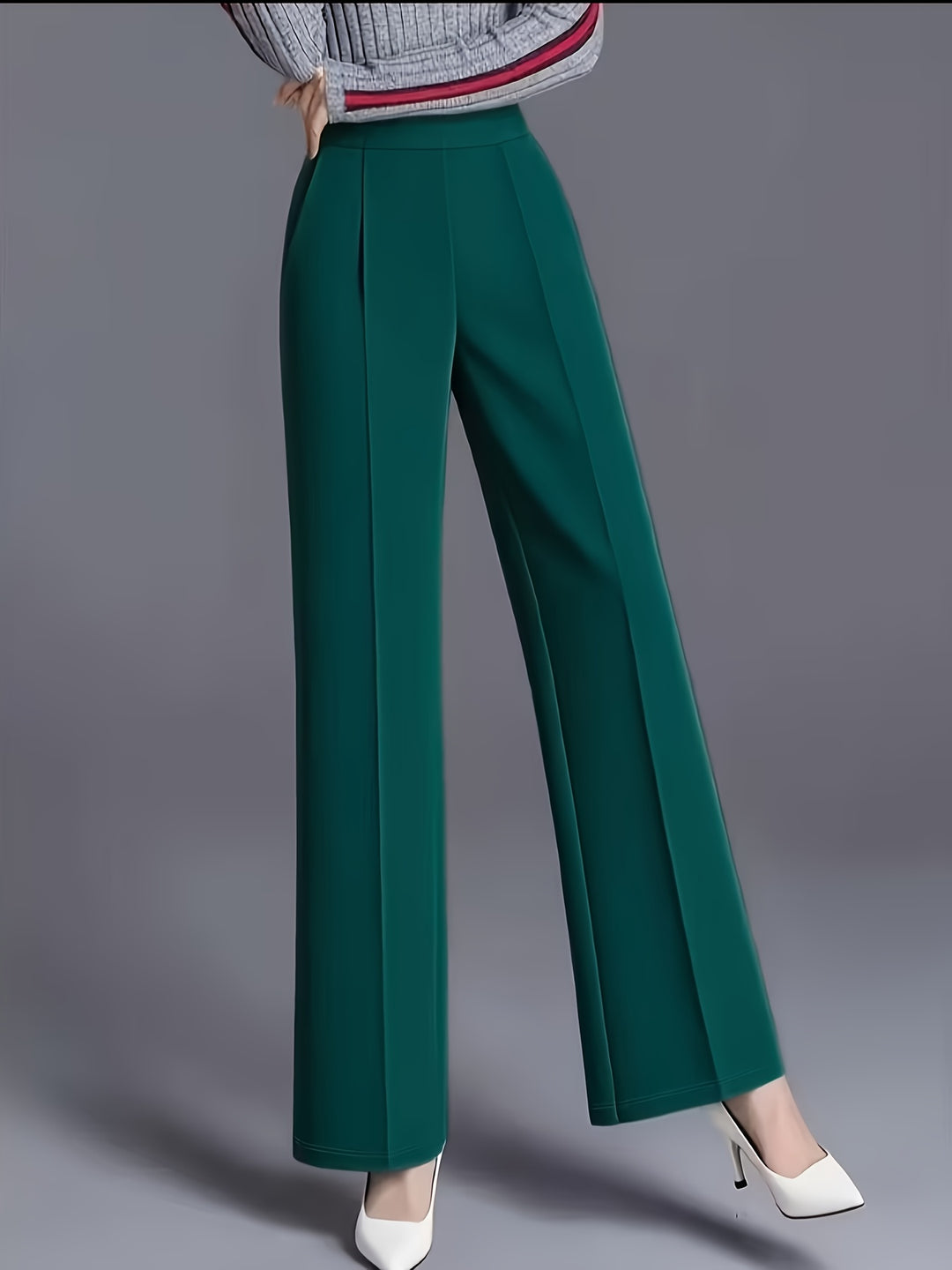 Marlene | High-Waisted Straight-Leg Trousers