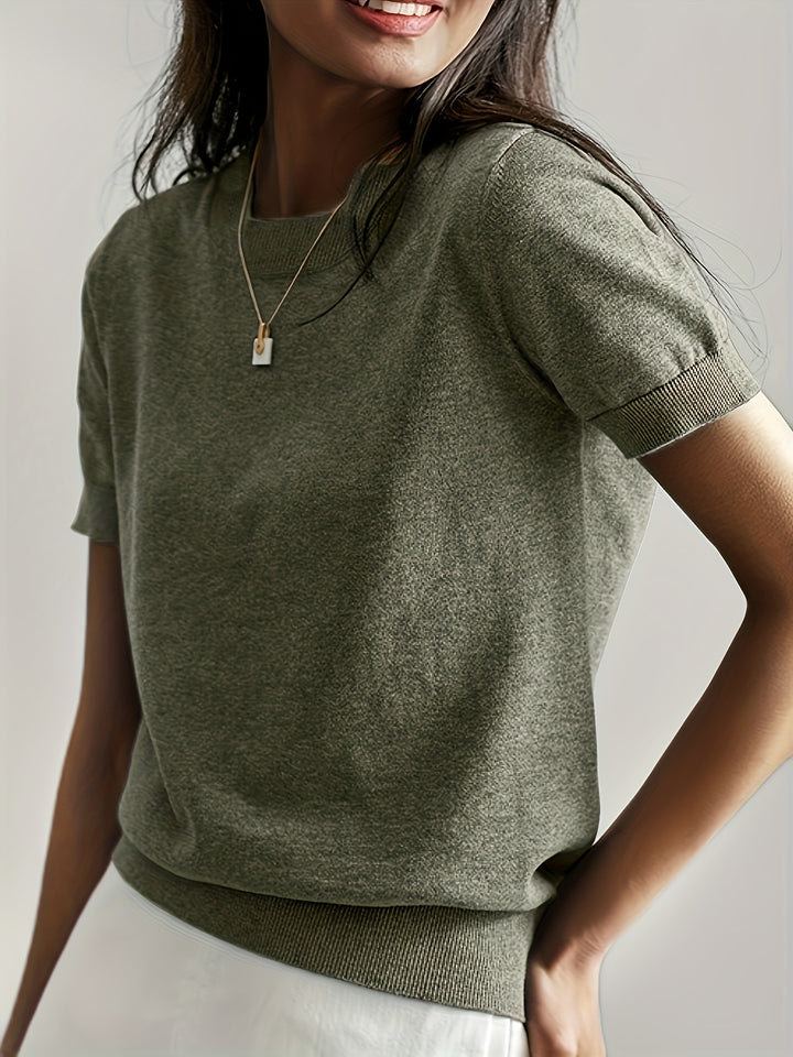 Tabitha | Softly Draped Short-Sleeve Top