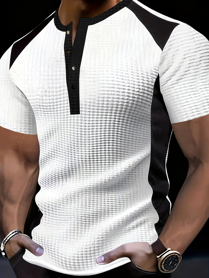 Bradford | Textured Contrast Henley