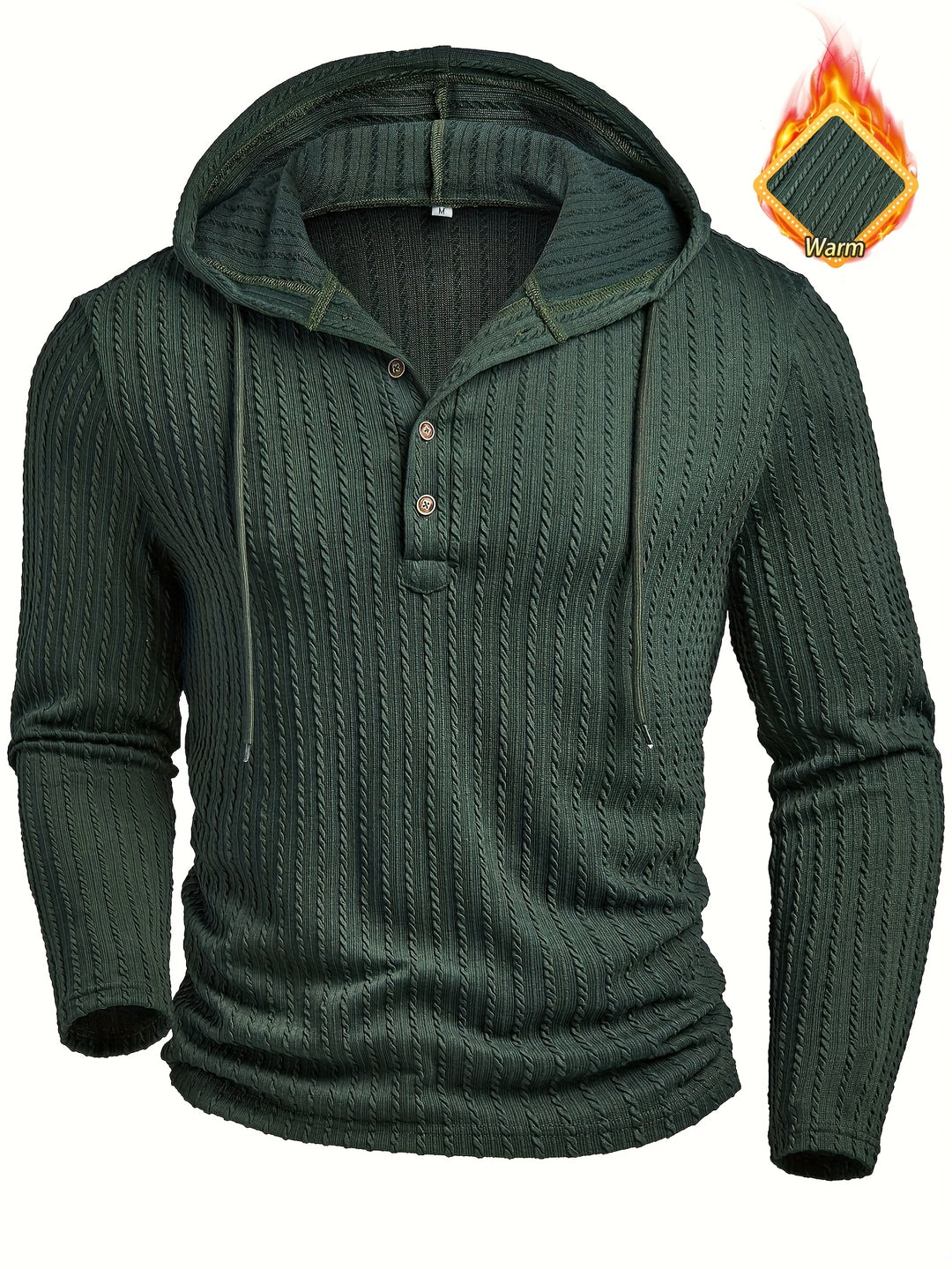 Rafferty | Textured Hooded Henley Shirt