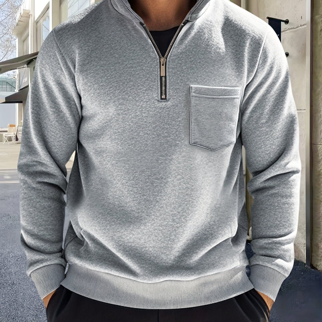 Trevor | Half-Zip Stand Collar Pullover