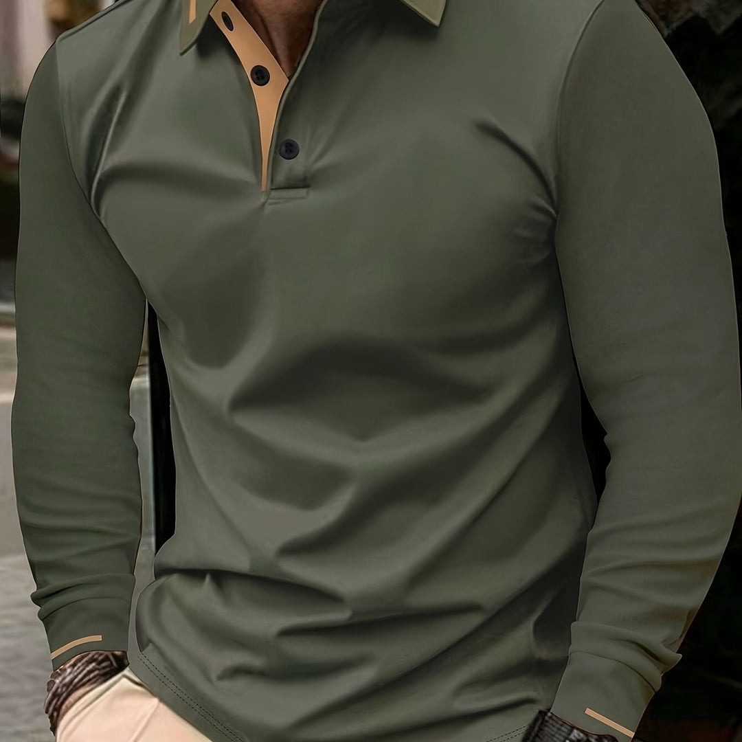 Reginald | Refined Long-Sleeve Polo Shirt