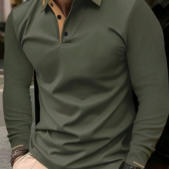 Reginald | Refined Long-Sleeve Polo Shirt