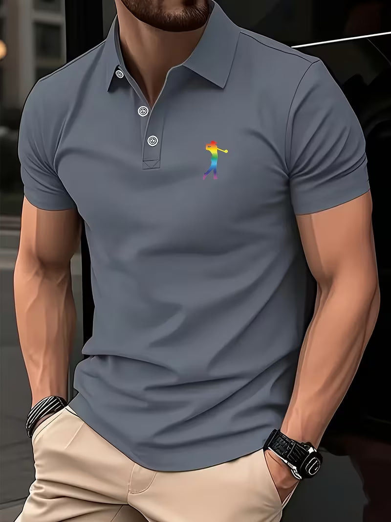 Laurence | Casual Short-Sleeve Golf Printed Shirt