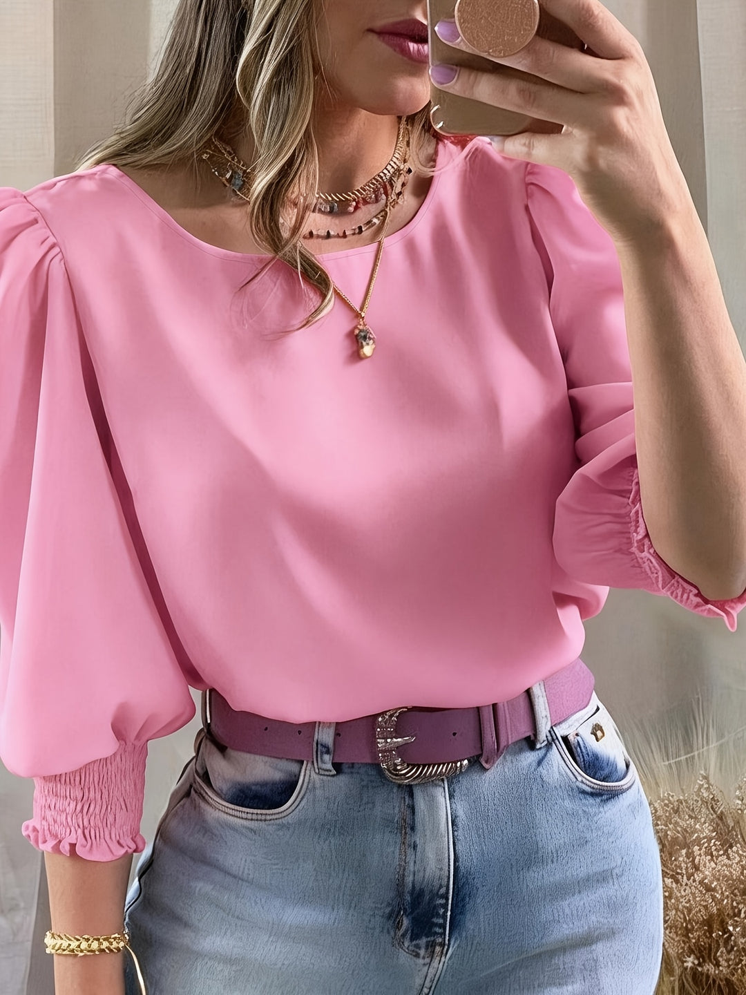 Gwyneth | Elegant Puff-Sleeve Blouse