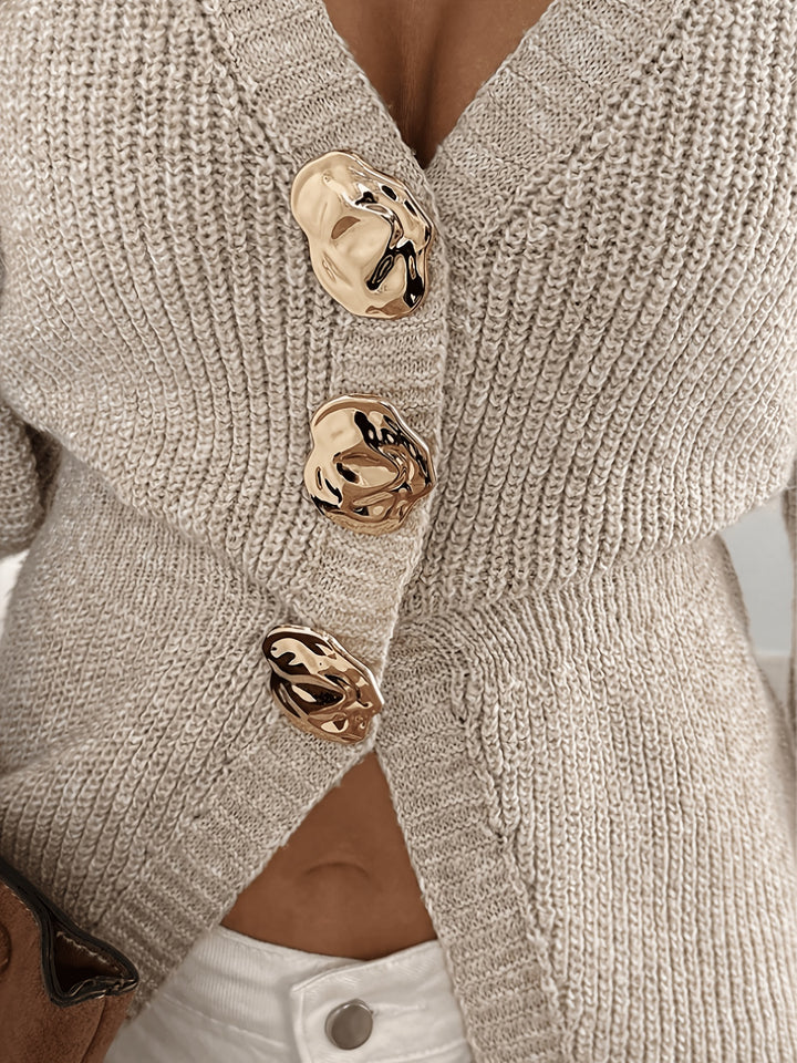 Heather | Button-Front Short-Sleeve Cardigan