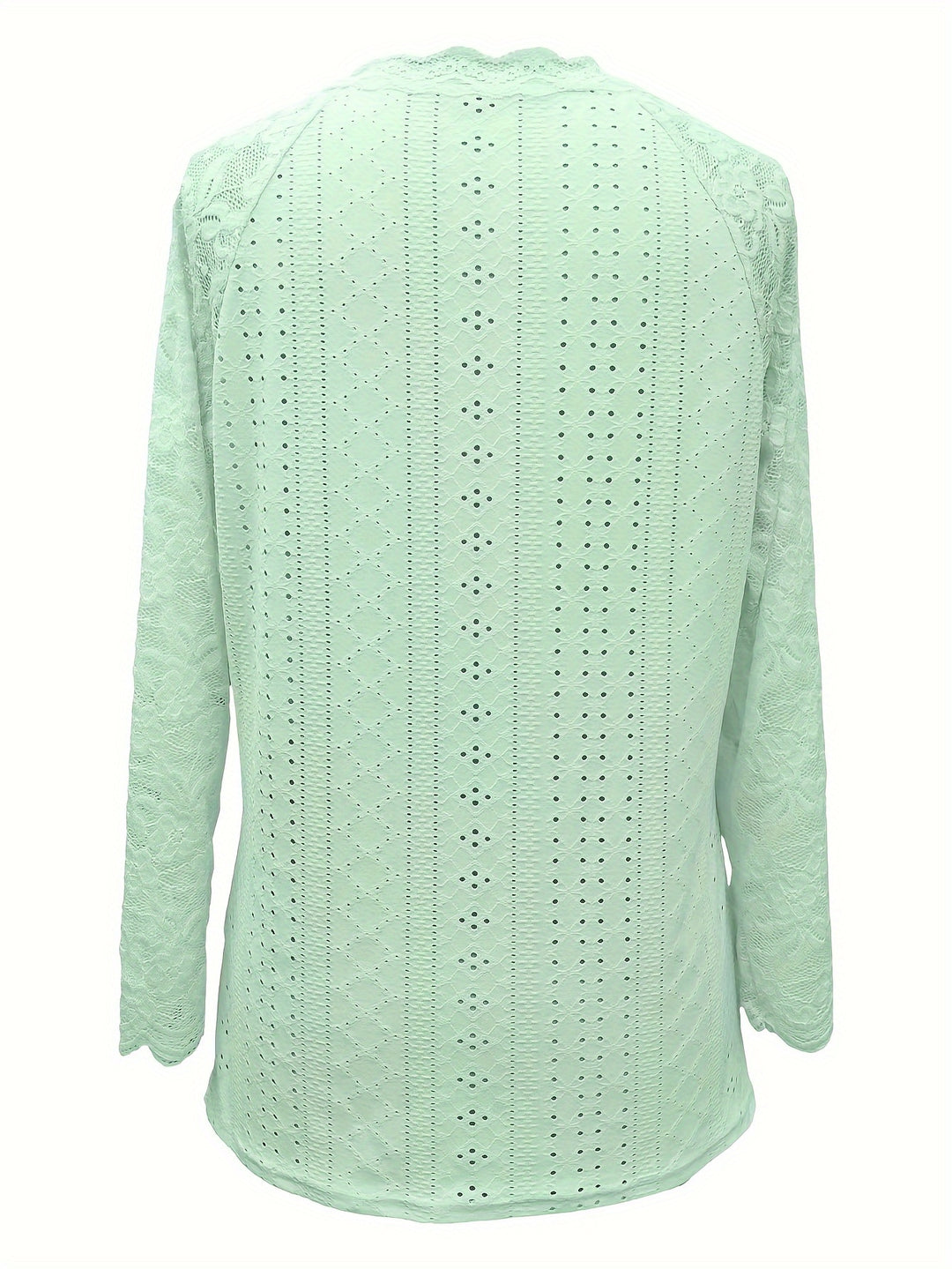 Rosetta | Lace-Sleeve Tie-Neck Top